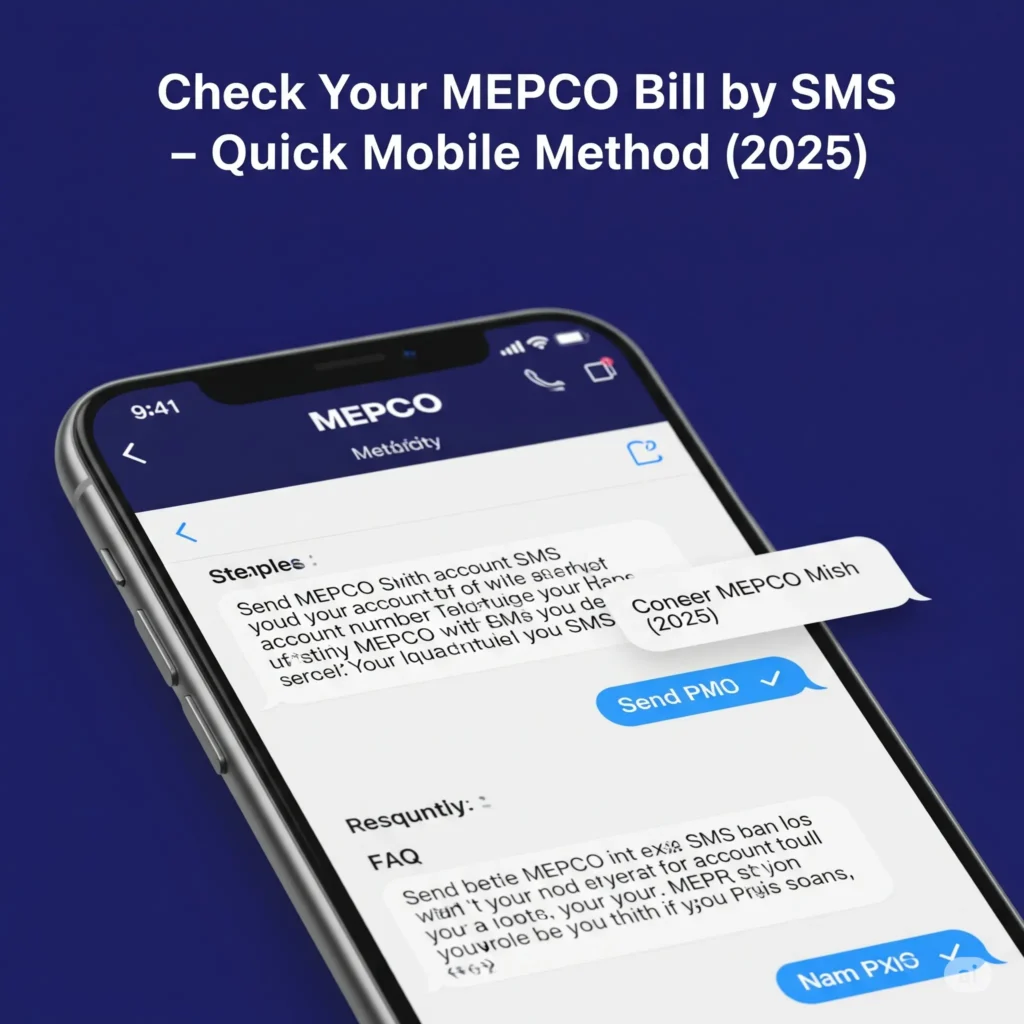 📱 Check Your MEPCO Bill by SMS – Quick Mobile Method (2025) 1 mepco bill by sms