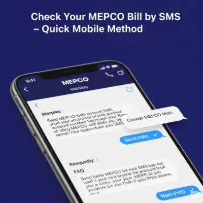 check a MEPCO bill by sms format: PITC space 14-digit reference number sent to 8334